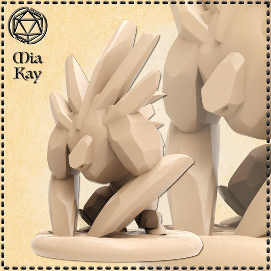 Ice Elemental miniature by M3DM