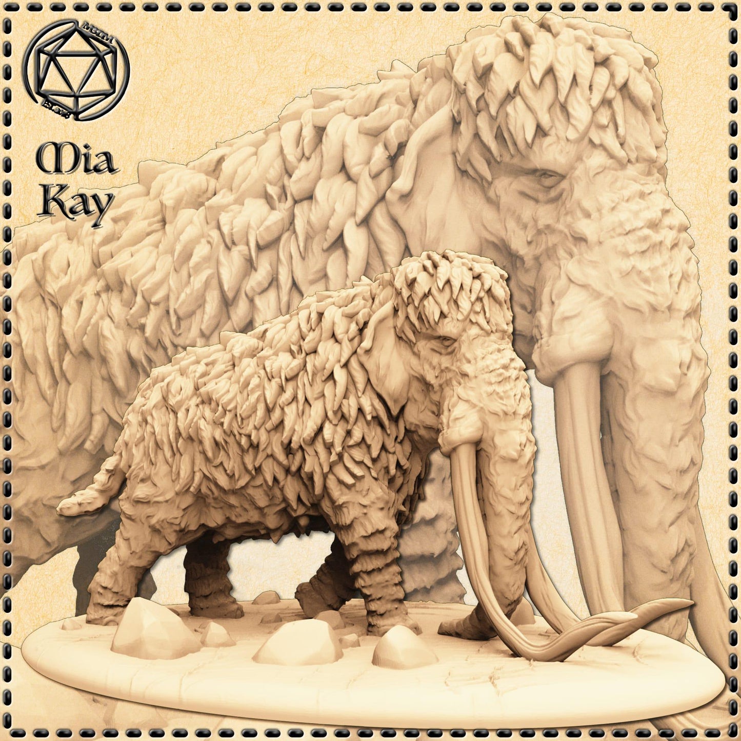 Mammoth miniature by M3DM