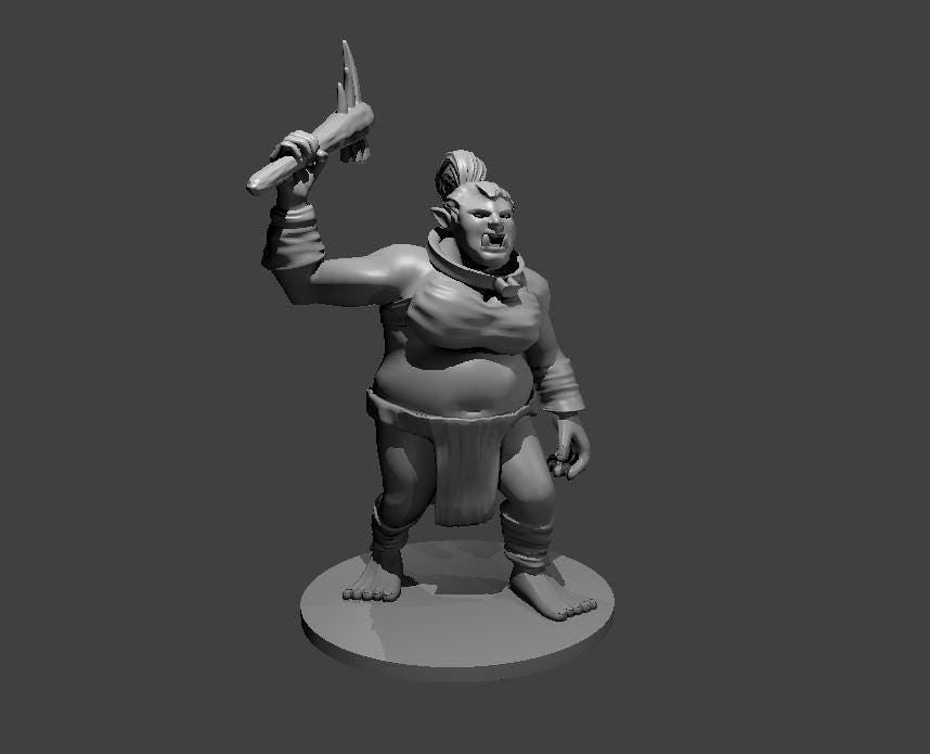 Female Ogre miniature by MZ4250