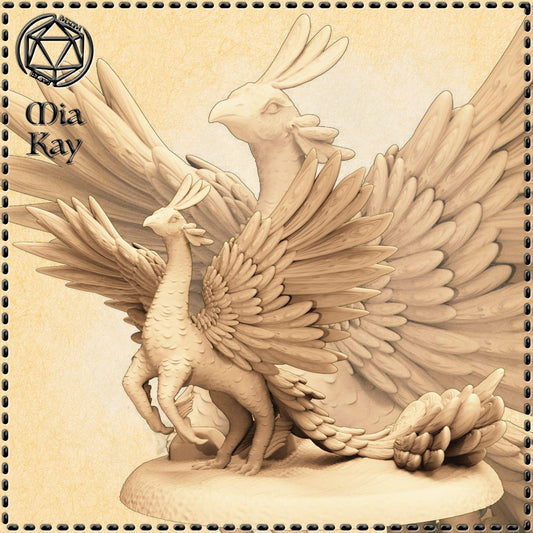 Peacock Griffin miniature by M3DM