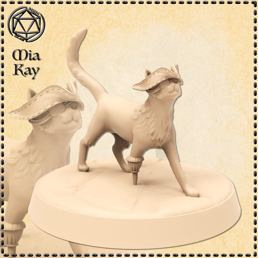 Pirate Cat miniature by M3DM
