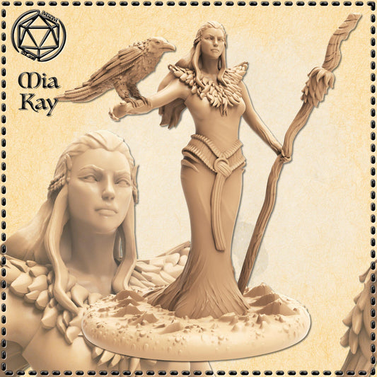 Raven Enchantress miniature by M3DM