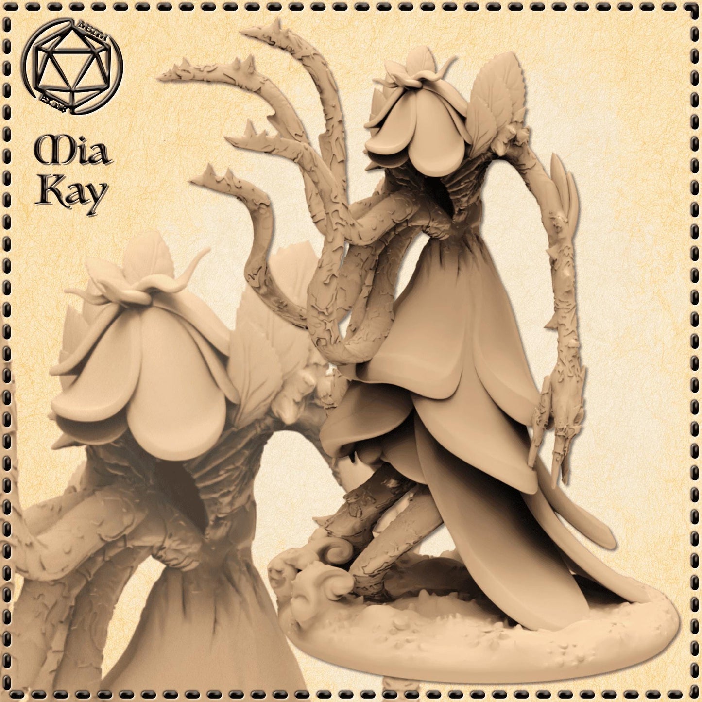 Rose Monster miniature by M3DM