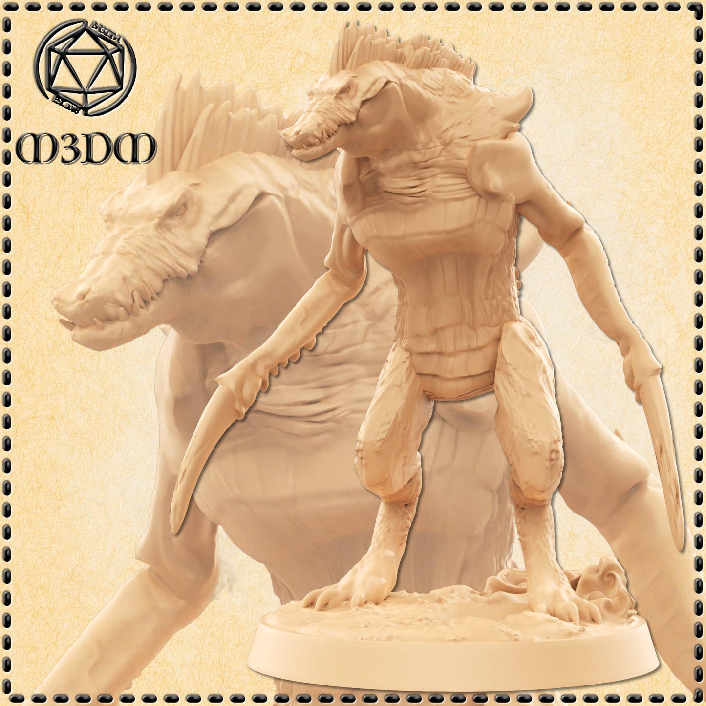 Saurian Monstrosity miniature by M3DM