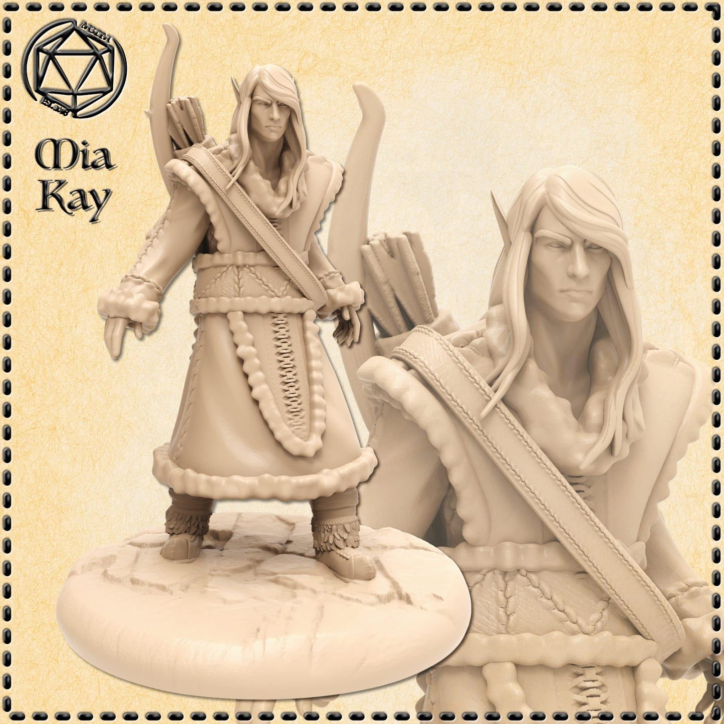 Snow Elf Hunter miniature by M3DM
