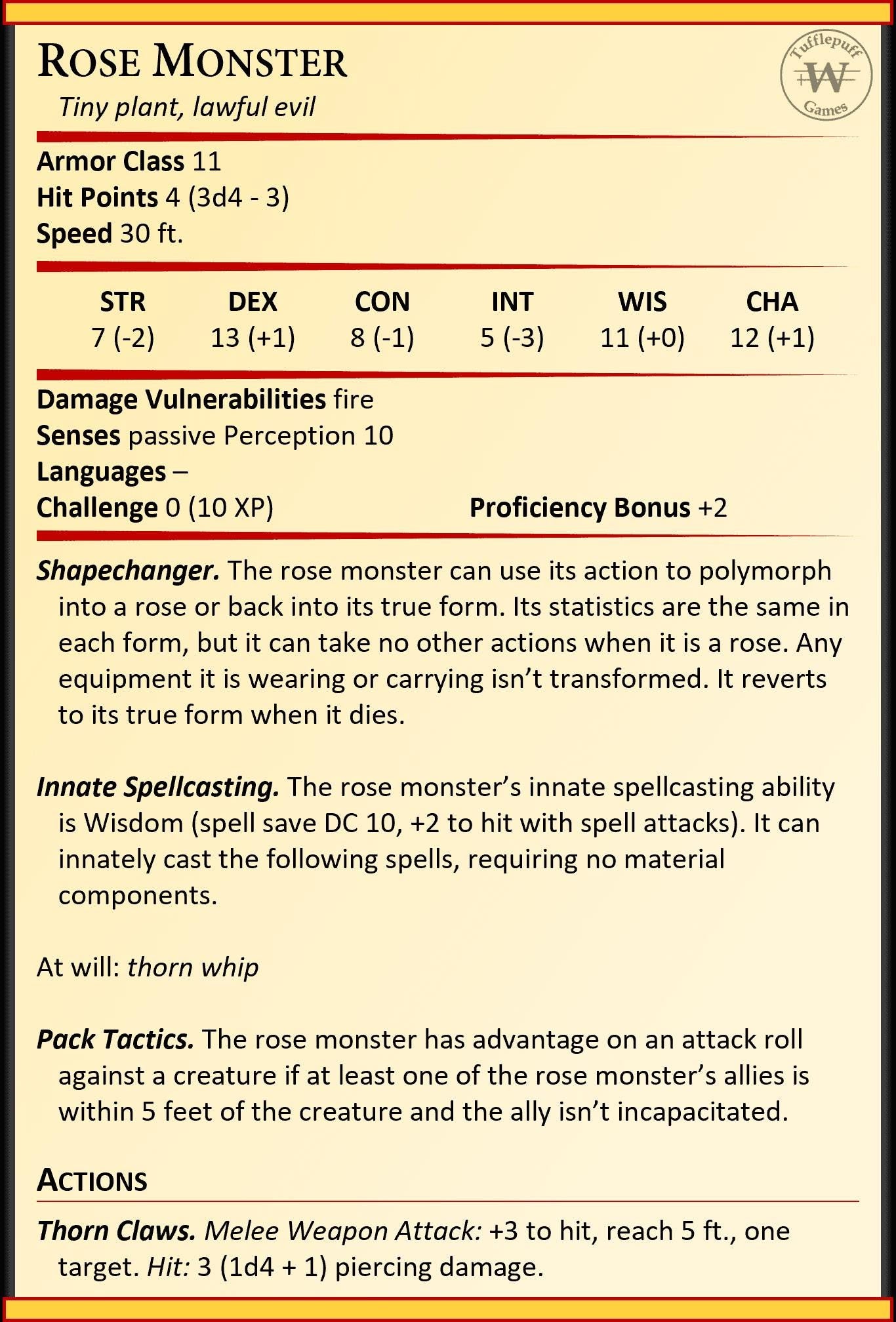Rose Monster miniature by M3DM