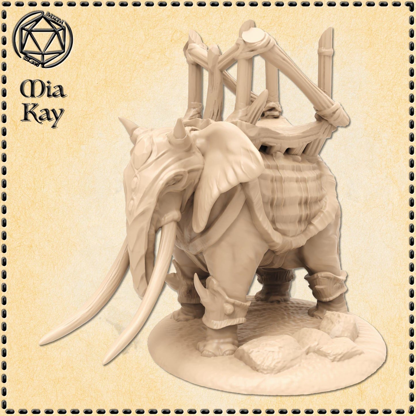 War Elephant miniature by M3DM