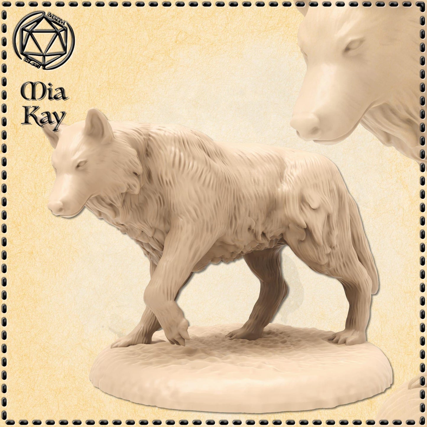 Wolf miniature by M3DM