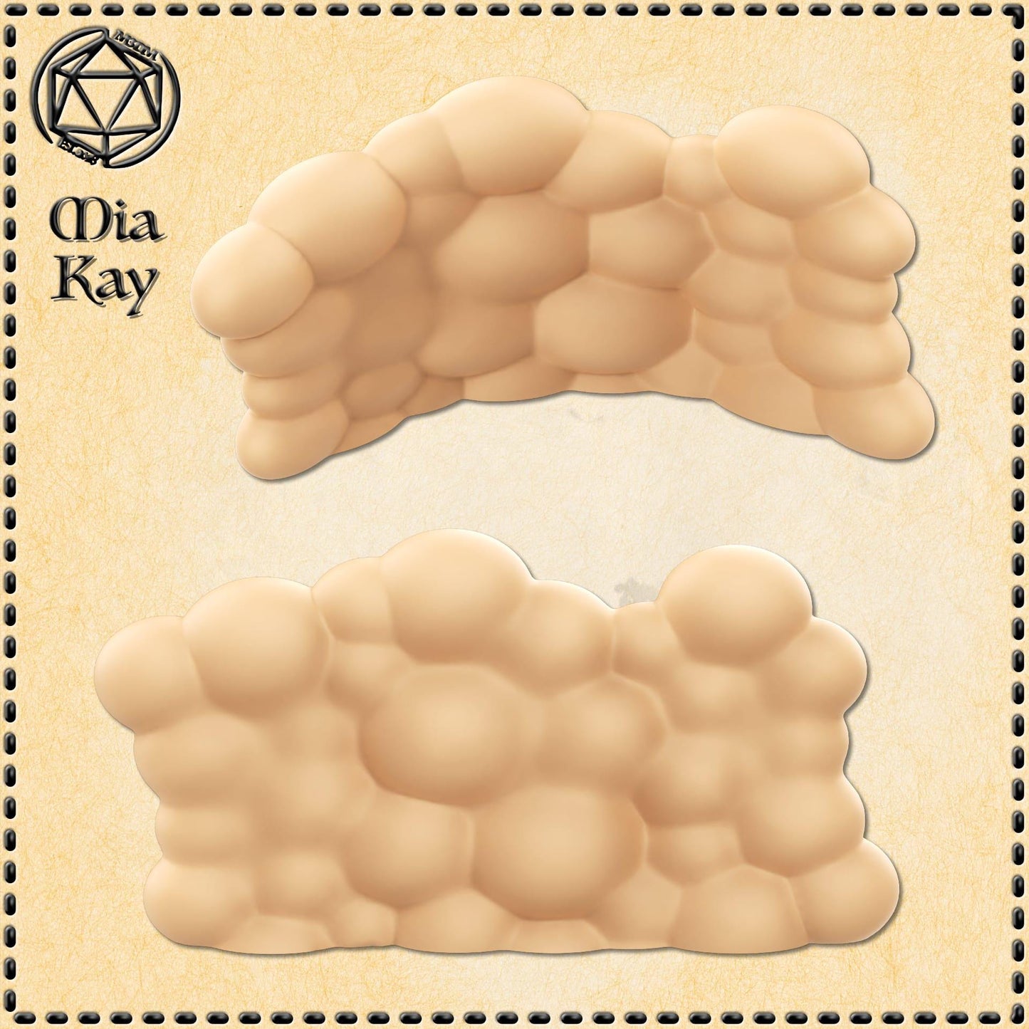 Cloud Walls (Straight & Curved) miniature by M3DM