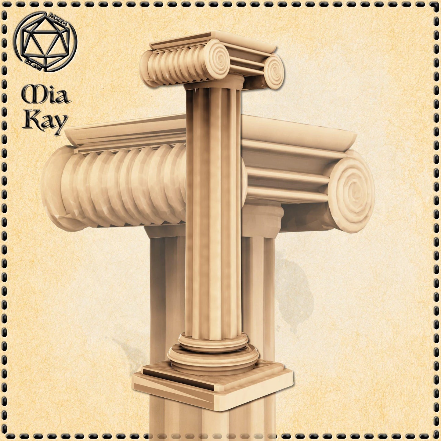 Ionic Columns (Set of 3) miniature by M3DM