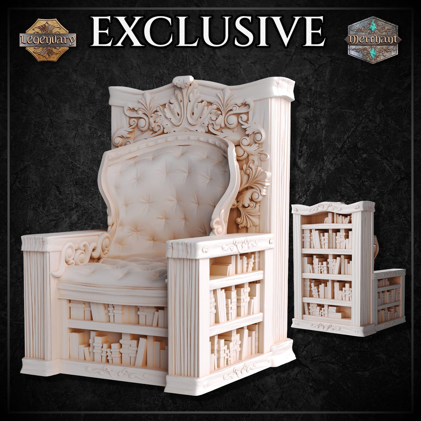 Library Throne miniature by M3DM