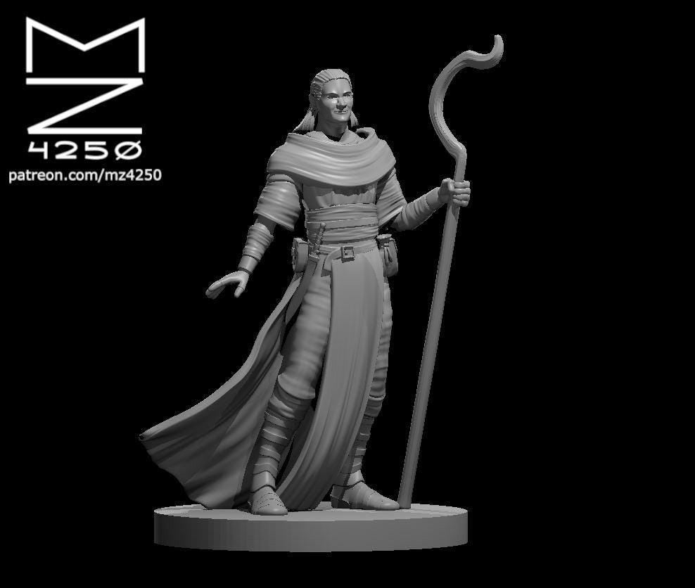 Druid Male miniature by MZ4250