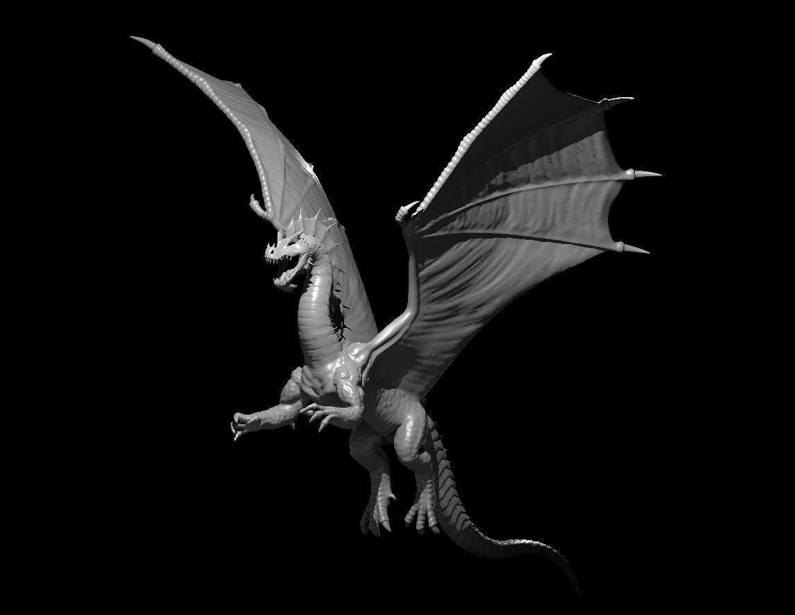 Green Dragon Ancient Adult Young Wyrmling miniature by MZ4250