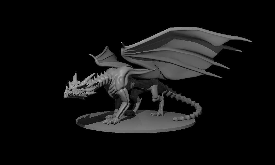 Undead Dragon miniature by MZ4250