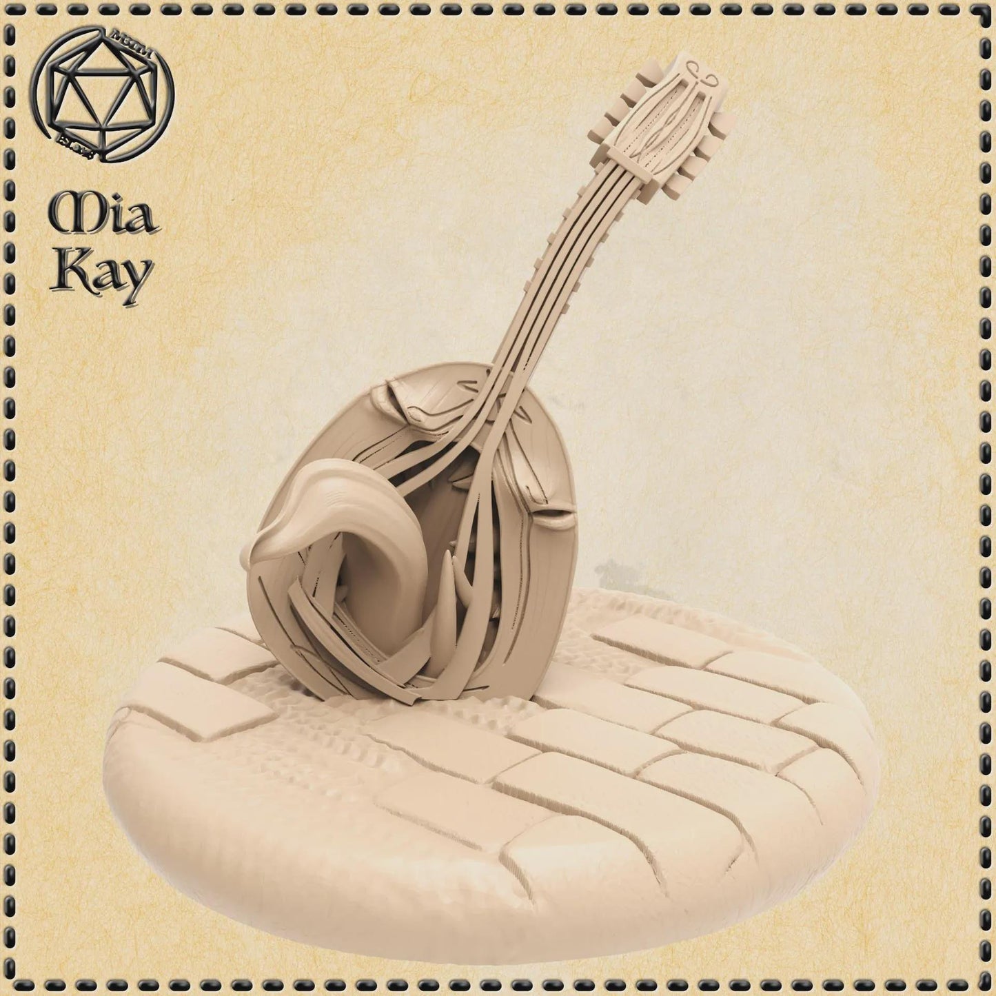 Mimic Lute miniature by M3DM