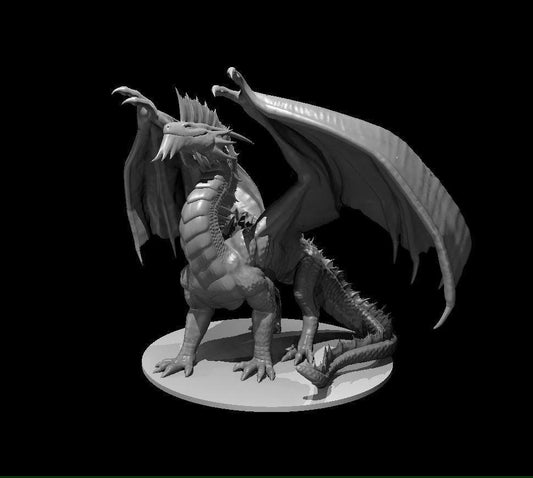 Silver Dragon Wyrmling Young Adult Ancient miniature by MZ4250