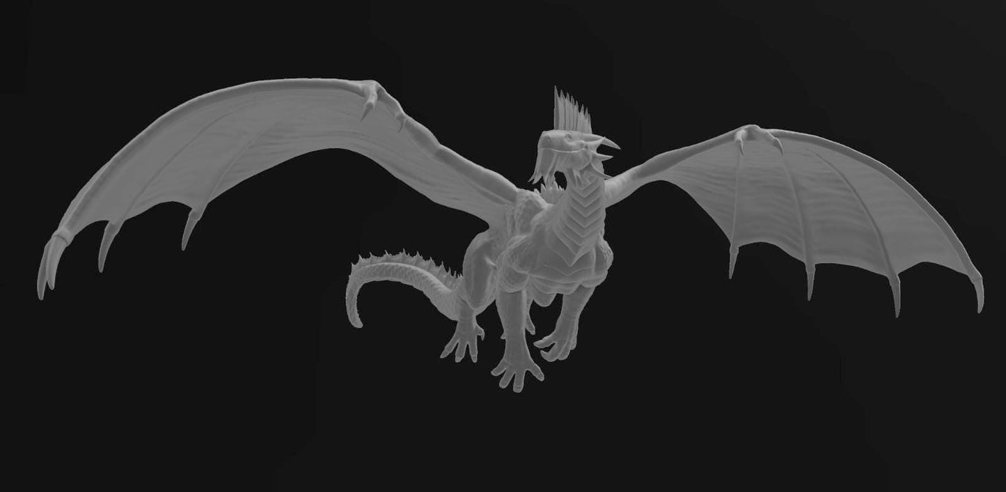 Silver Dragon Wyrmling Young Adult Ancient miniature by MZ4250