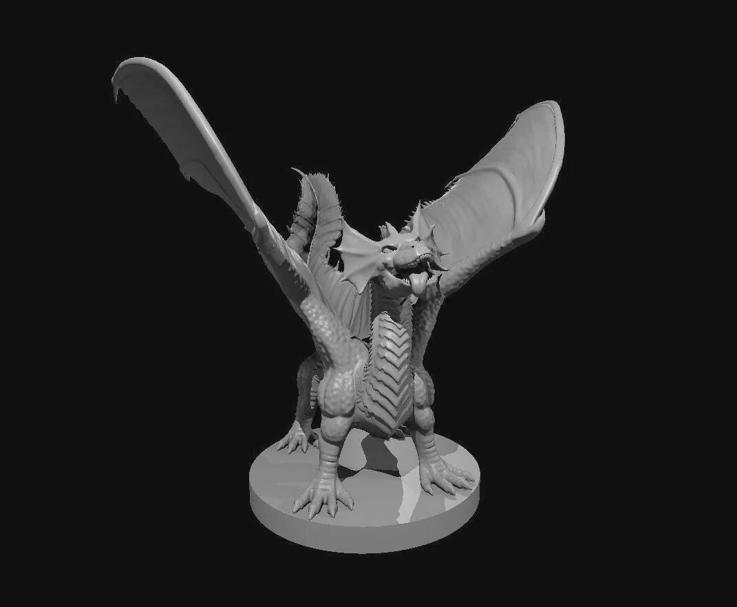 Brass Dragon Ancient Adult Young Wyrmling miniature by MZ4250