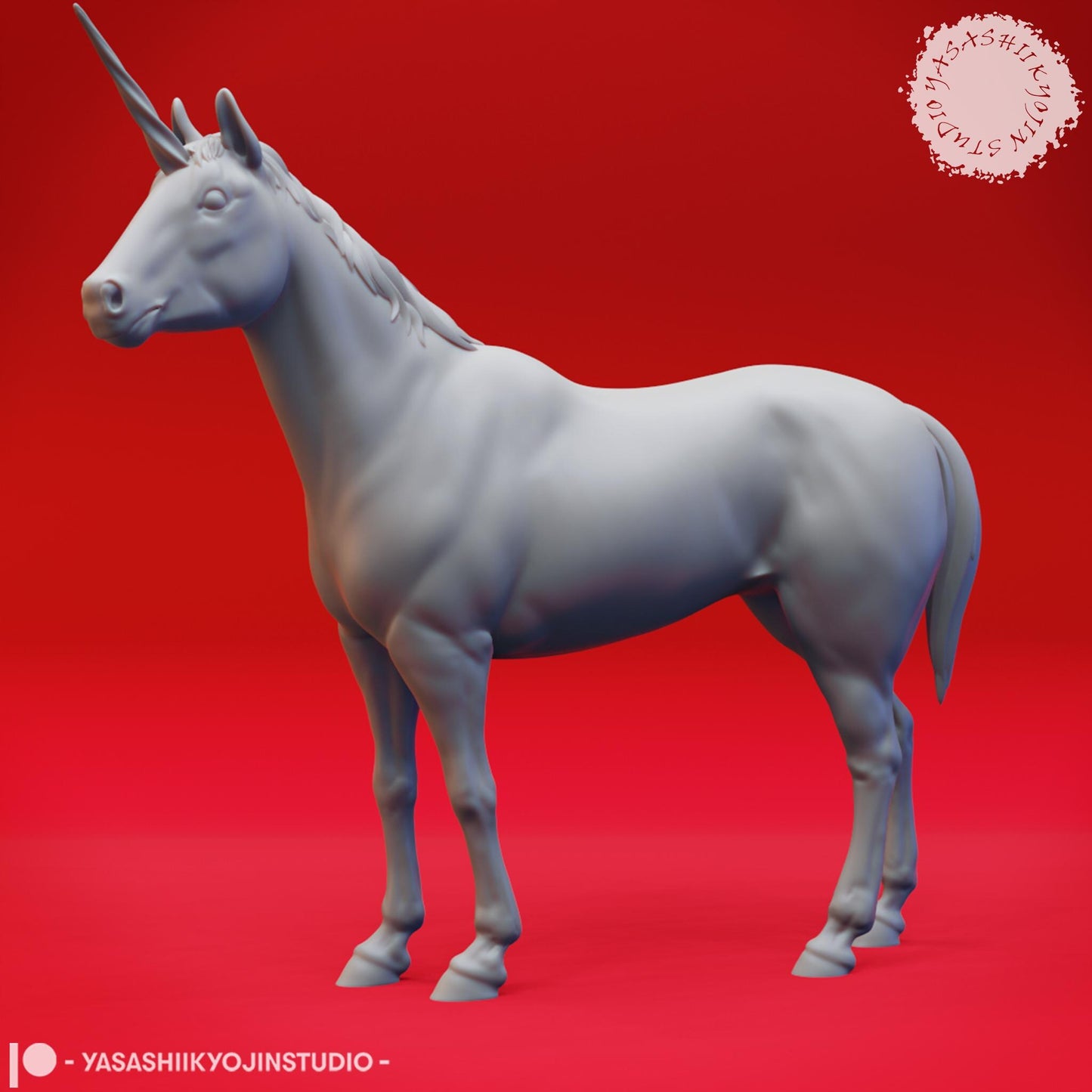 Unicorn miniatures by Yasashii Kyojin Studio