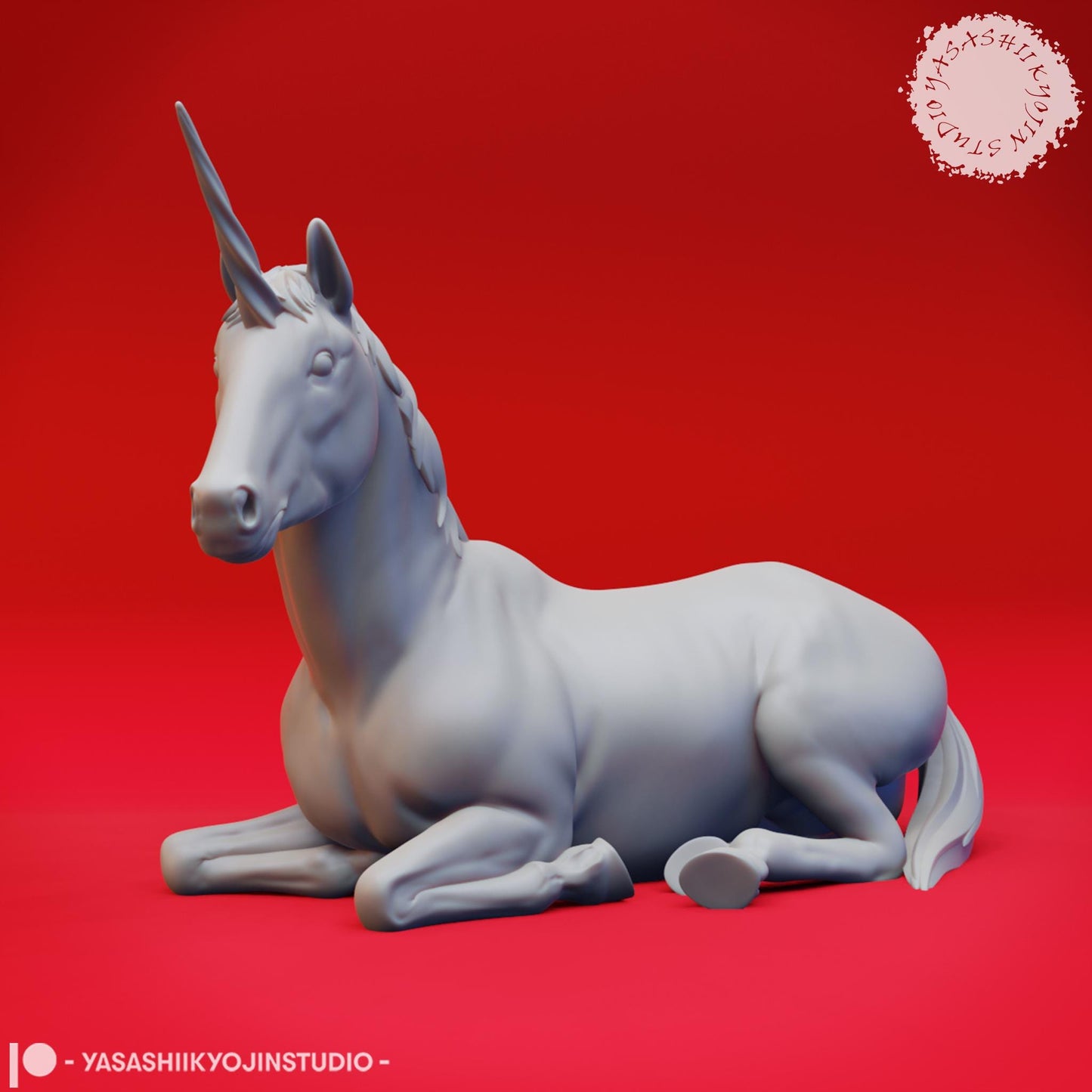 Unicorn miniatures by Yasashii Kyojin Studio