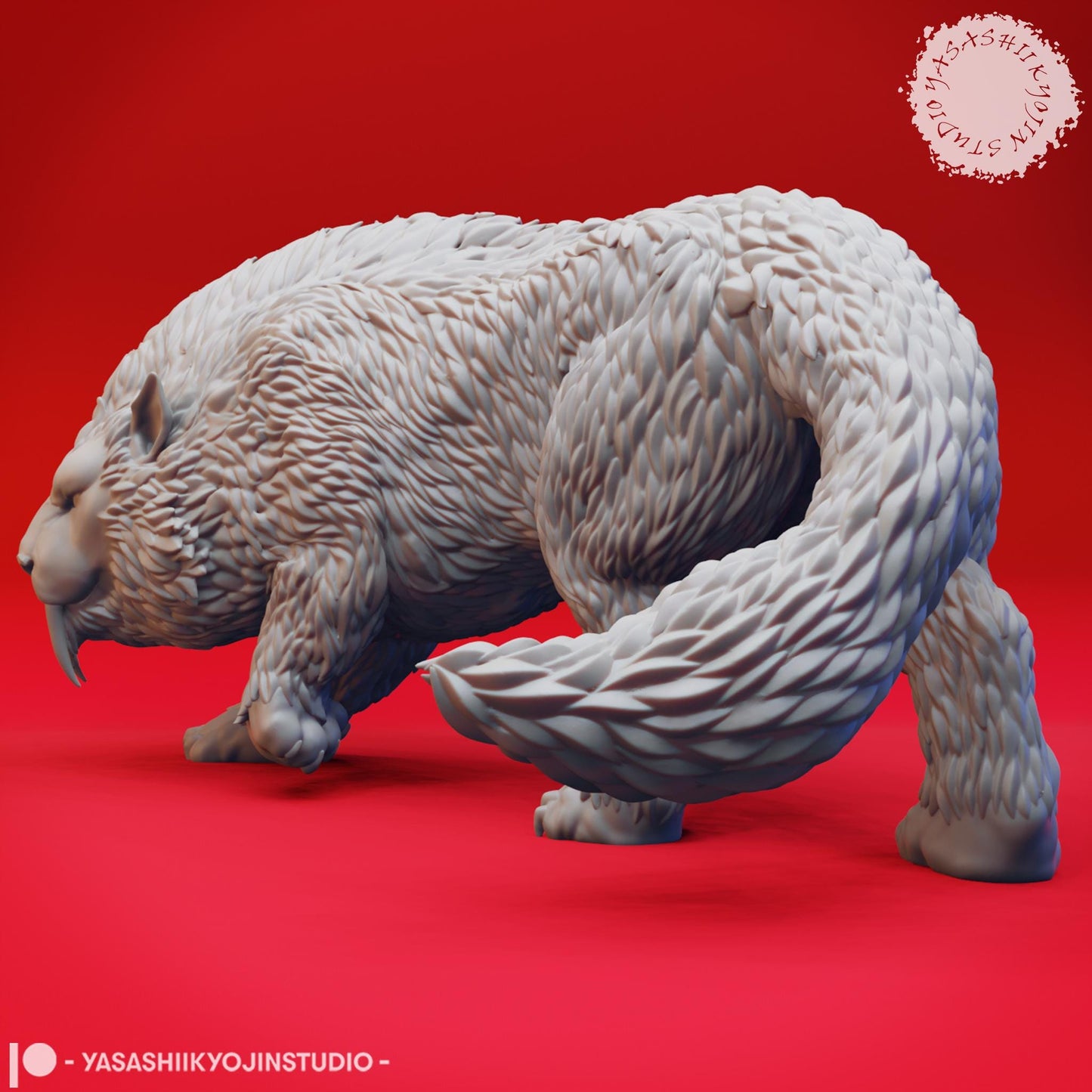 Crag cat miniature by Yasashii Kyojin Studio