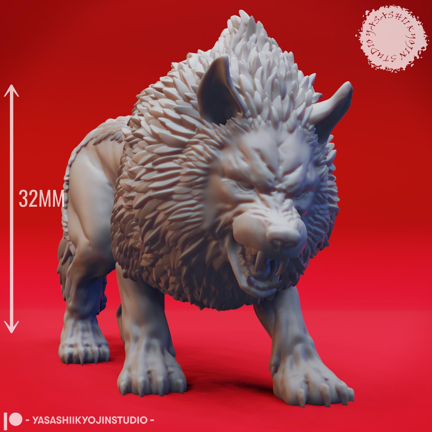 Dire Wolf miniature by Yasashii Kyojin Studio