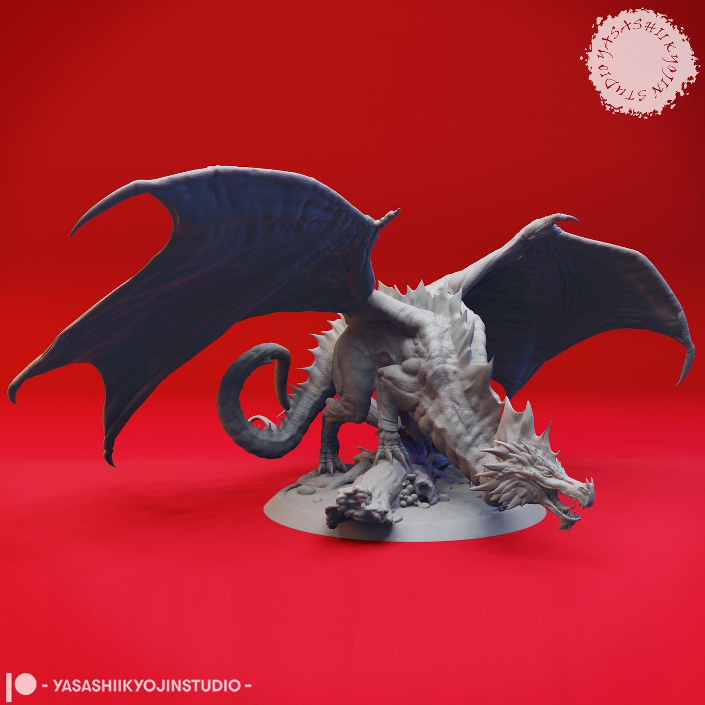 Green Dragon miniature by Yasashii Kyojin Studio