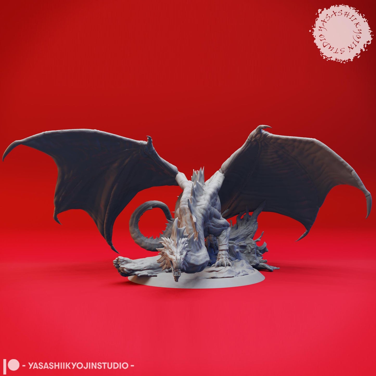Green Dragon miniature by Yasashii Kyojin Studio
