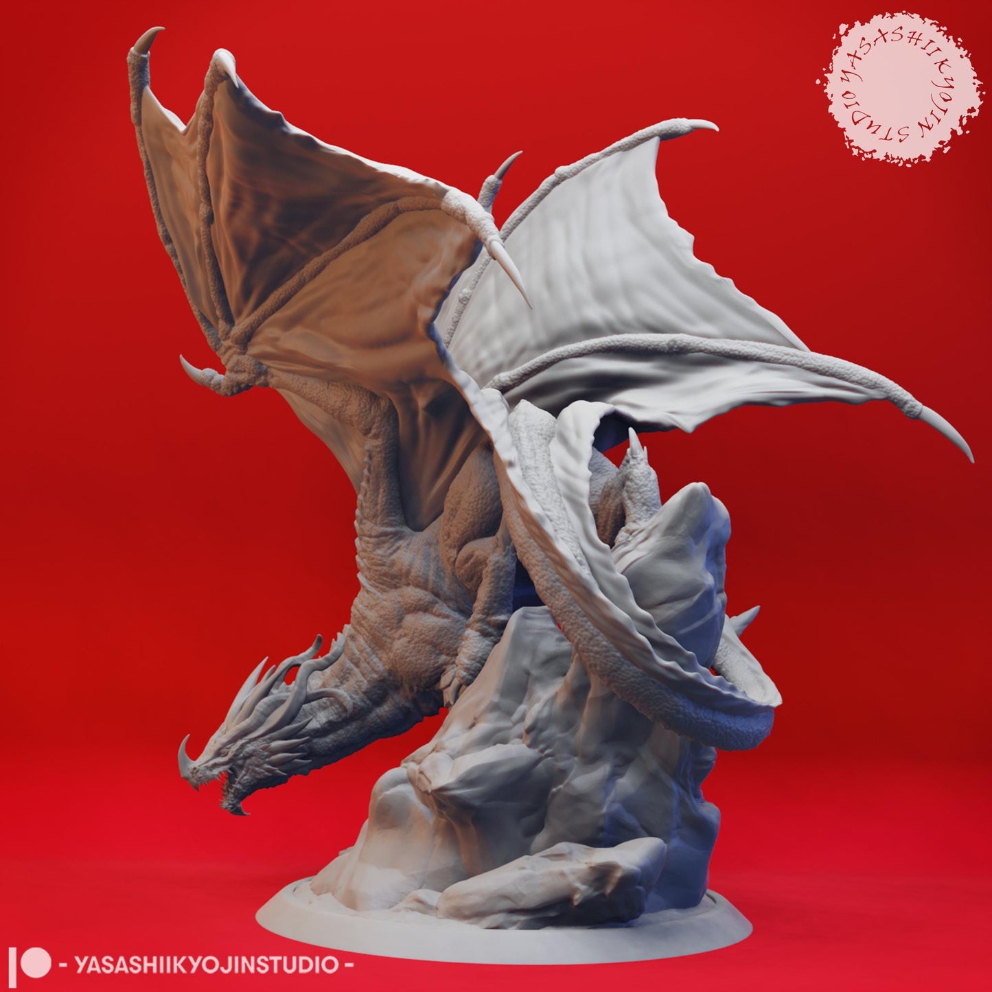 Ancient Red Dragon miniature by Yasashii Kyojin Studio