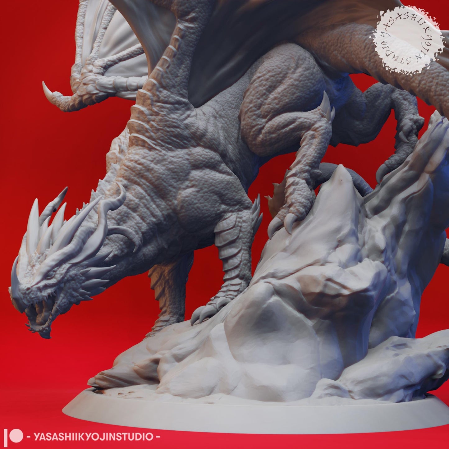 Ancient Red Dragon miniature by Yasashii Kyojin Studio