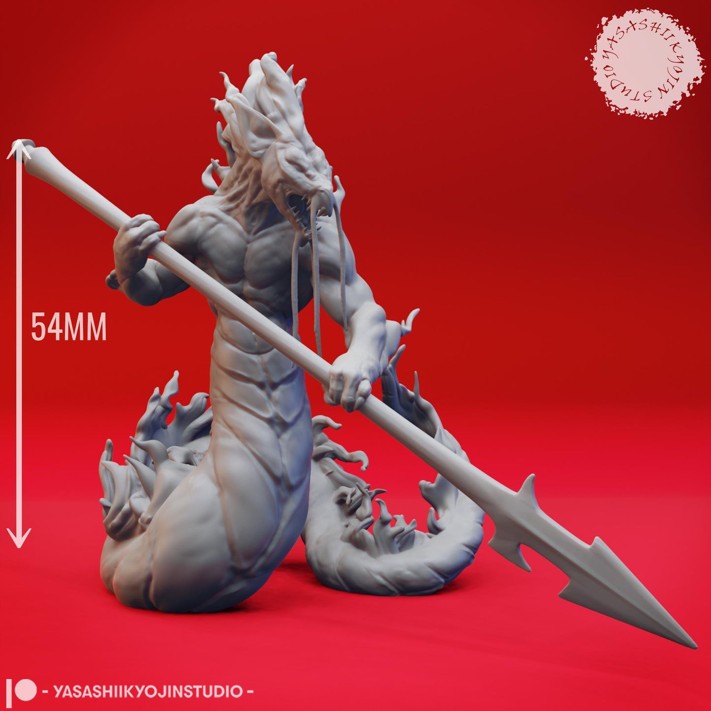 Flame Salamander miniature by Yasashii Kyojin Studio