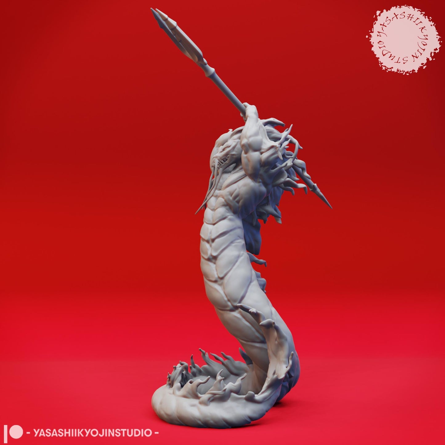 Flame Salamander miniature by Yasashii Kyojin Studio
