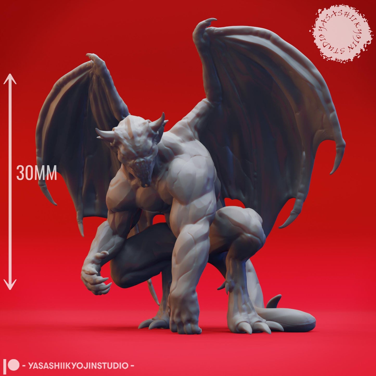 Gargoyle miniature by Yasashii Kyojin Studio
