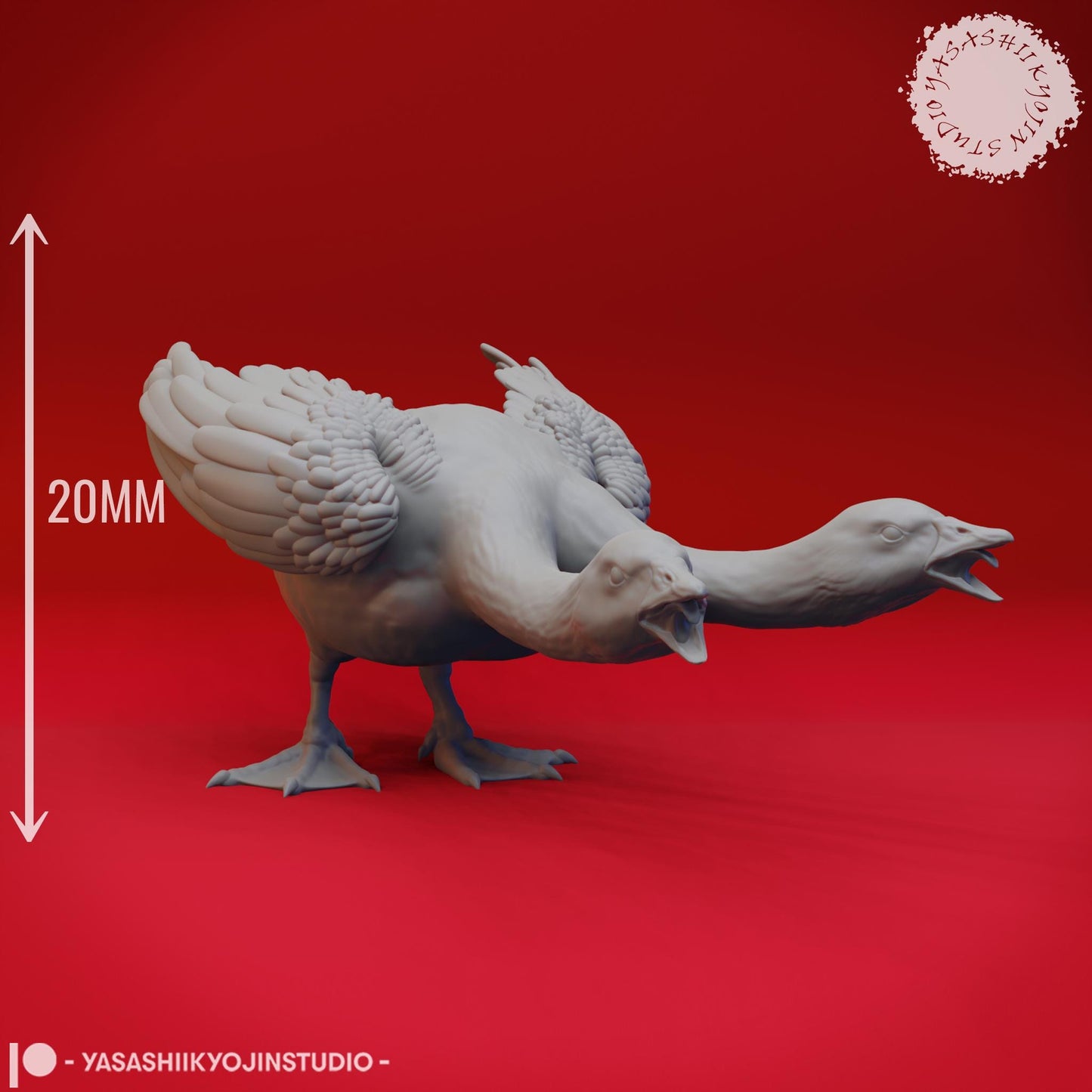 Goose Hydra miniature by Yasashii Kyojin Studio