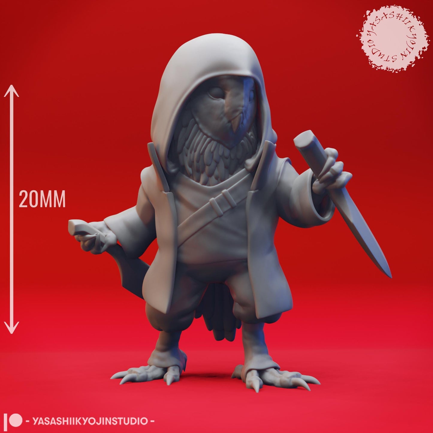Owlin miniature by Yasashii Kyojin Studio