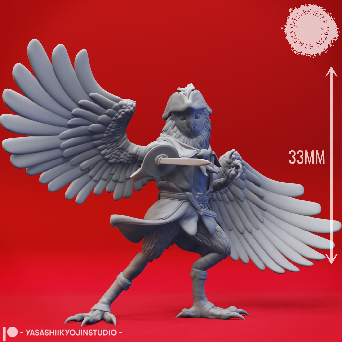 Owlin miniature by Yasashii Kyojin Studio