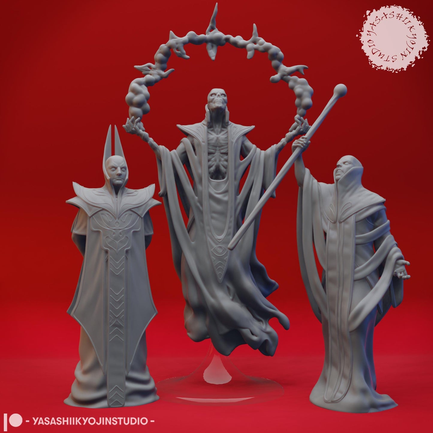 Red Wizard miniature by Yasashii Kyojin Studio