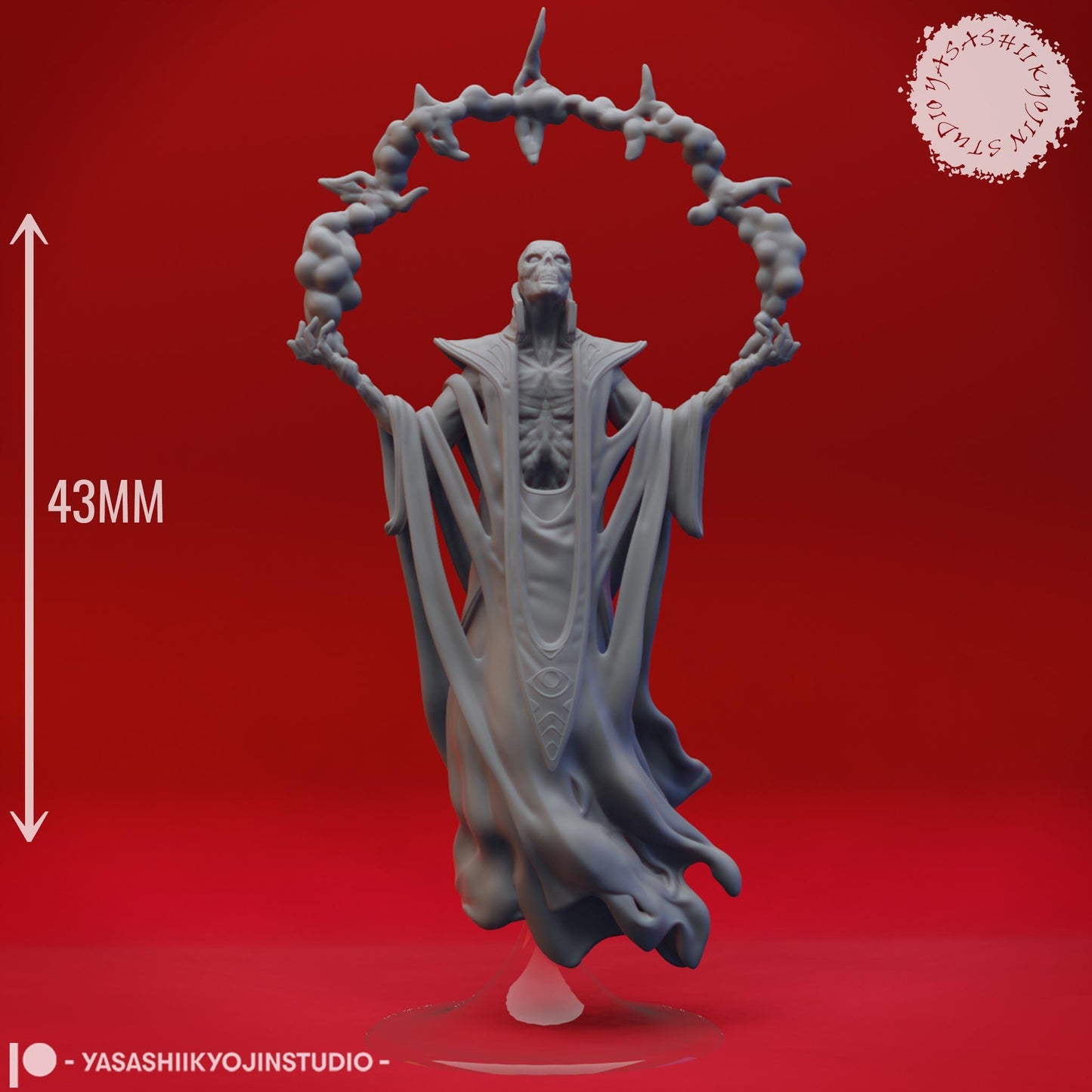 Red Wizard miniature by Yasashii Kyojin Studio
