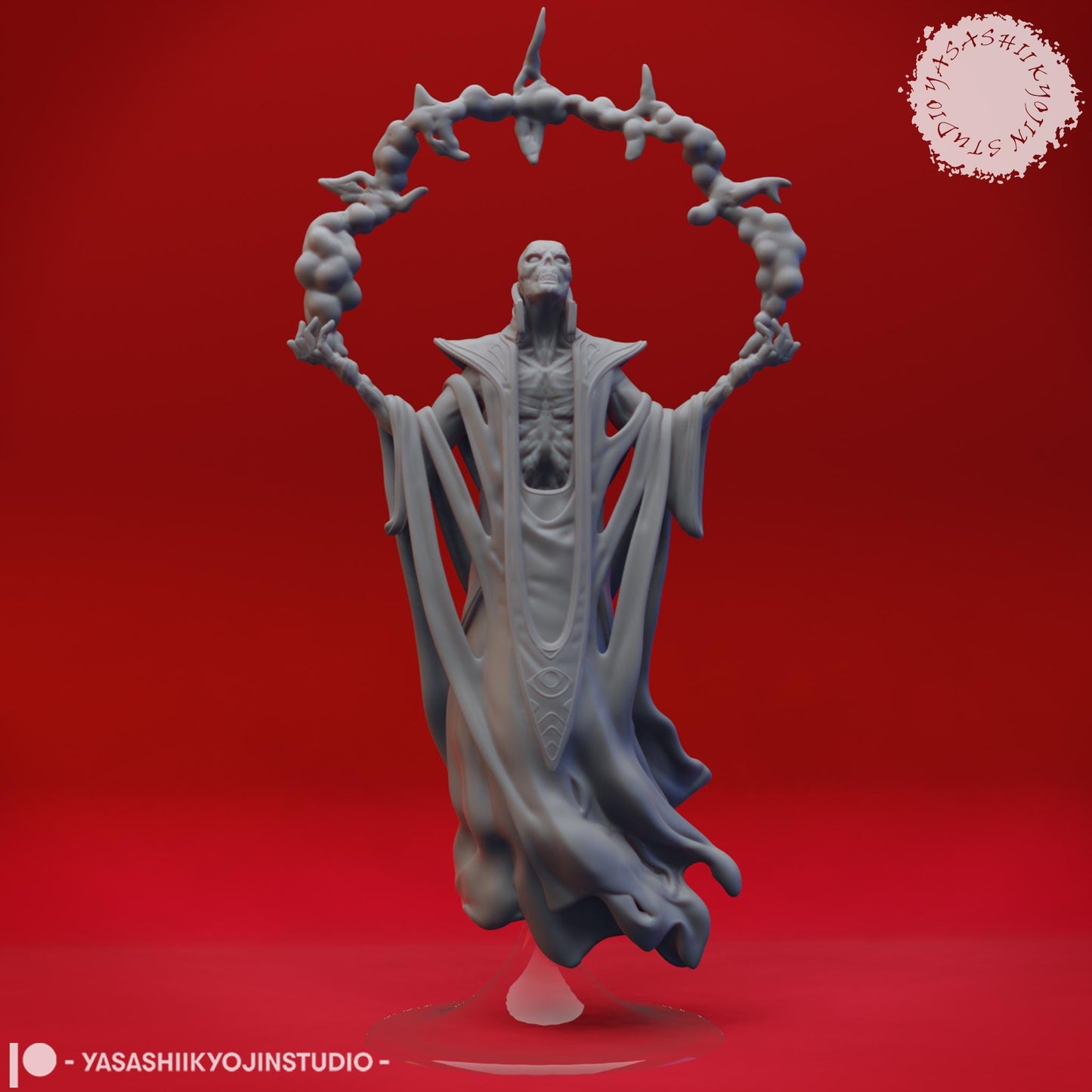 Red Wizard miniature by Yasashii Kyojin Studio