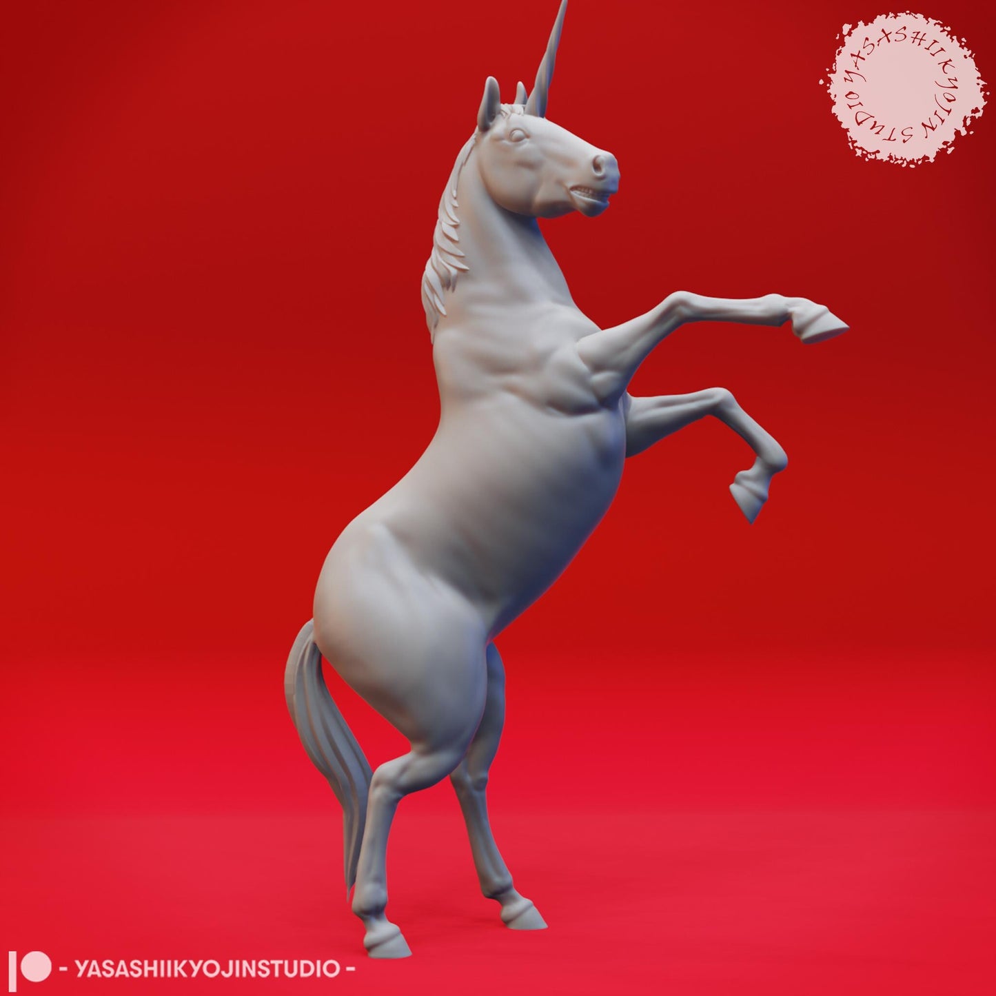 Unicorn miniatures by Yasashii Kyojin Studio