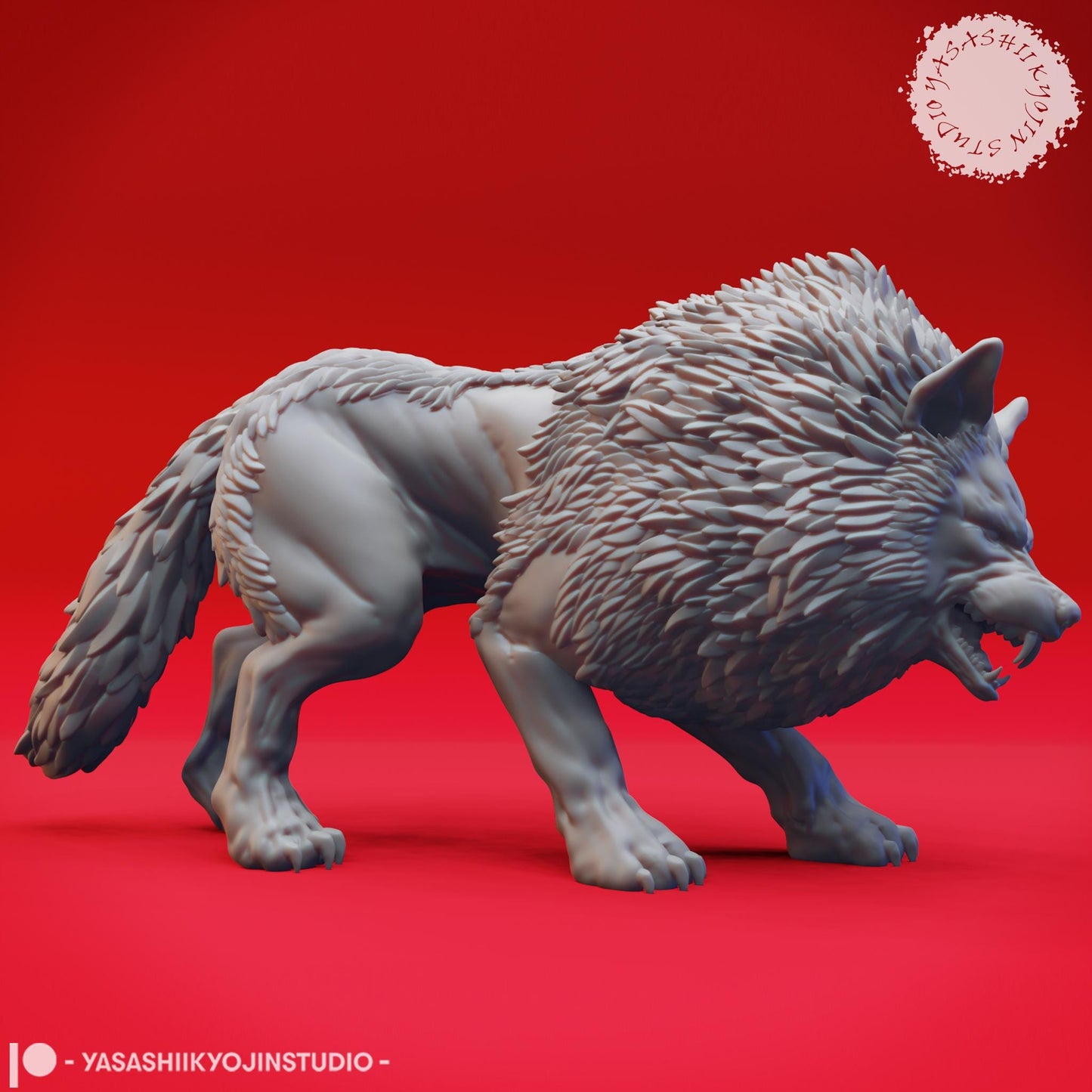 Dire Wolf miniature by Yasashii Kyojin Studio