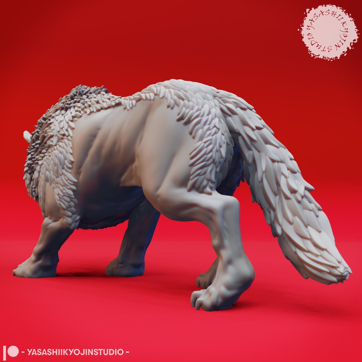 Dire Wolf miniature by Yasashii Kyojin Studio