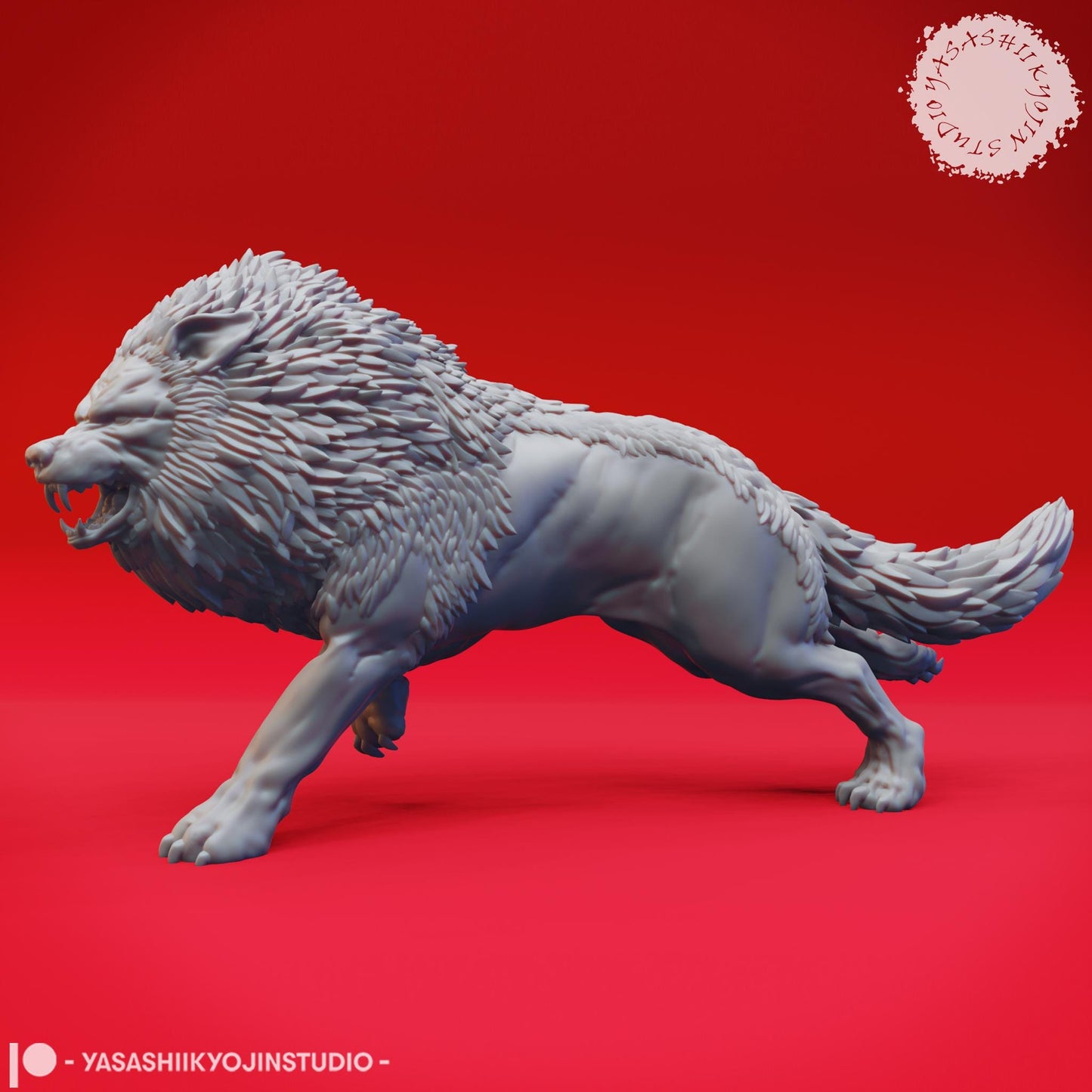 Dire Wolf miniature by Yasashii Kyojin Studio