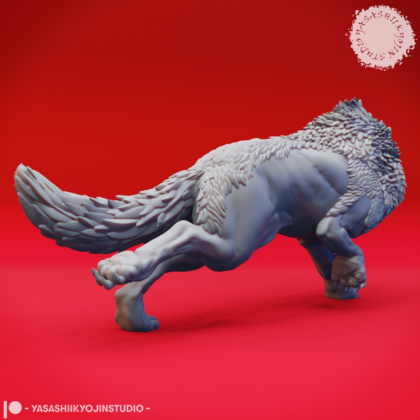 Dire Wolf miniature by Yasashii Kyojin Studio
