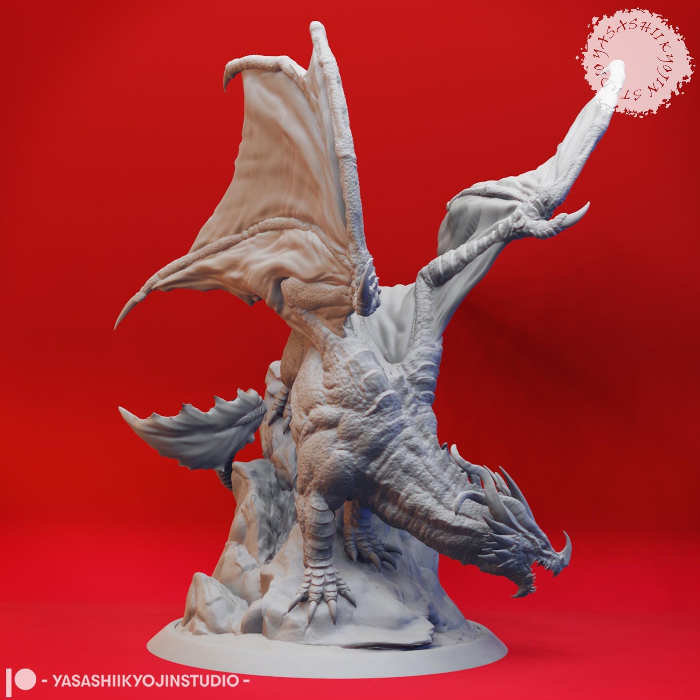 Ancient Red Dragon miniature by Yasashii Kyojin Studio