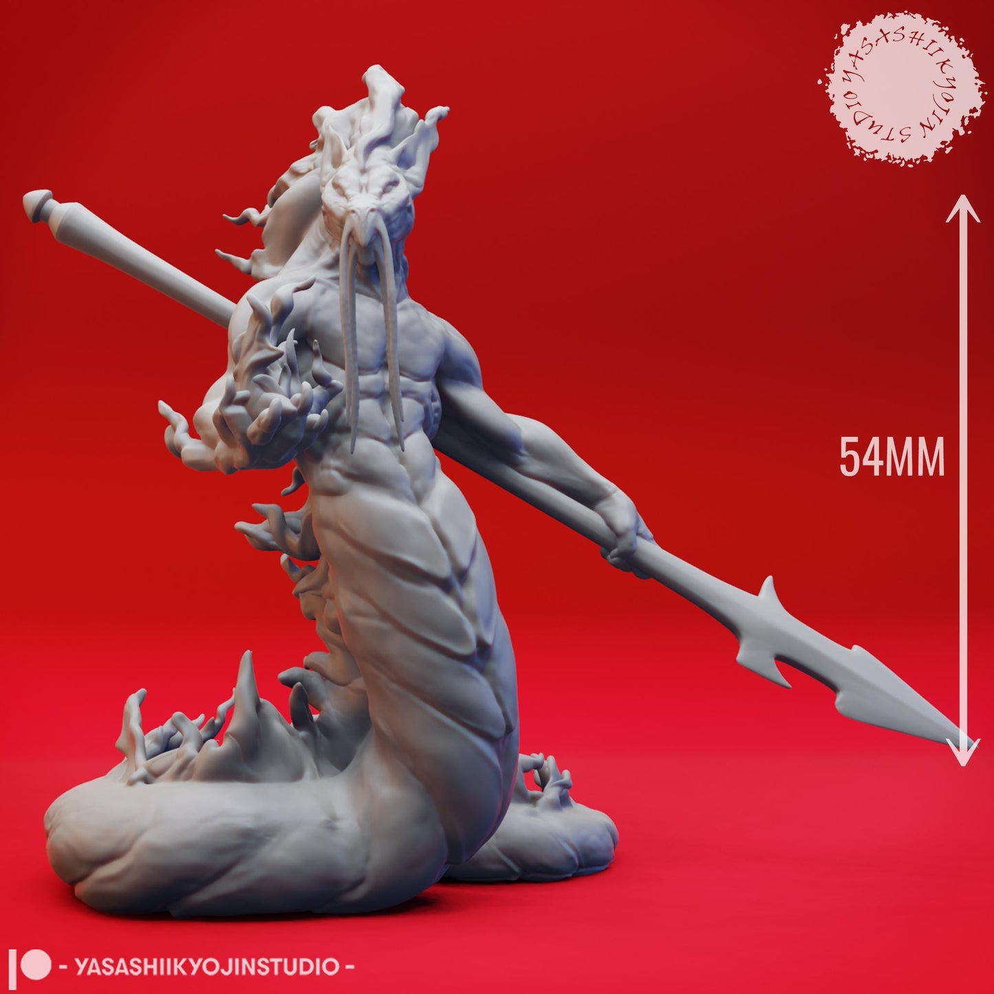 Flame Salamander miniature by Yasashii Kyojin Studio