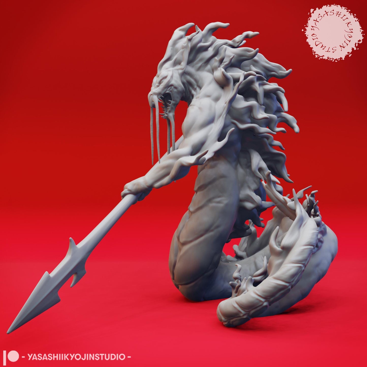 Flame Salamander miniature by Yasashii Kyojin Studio