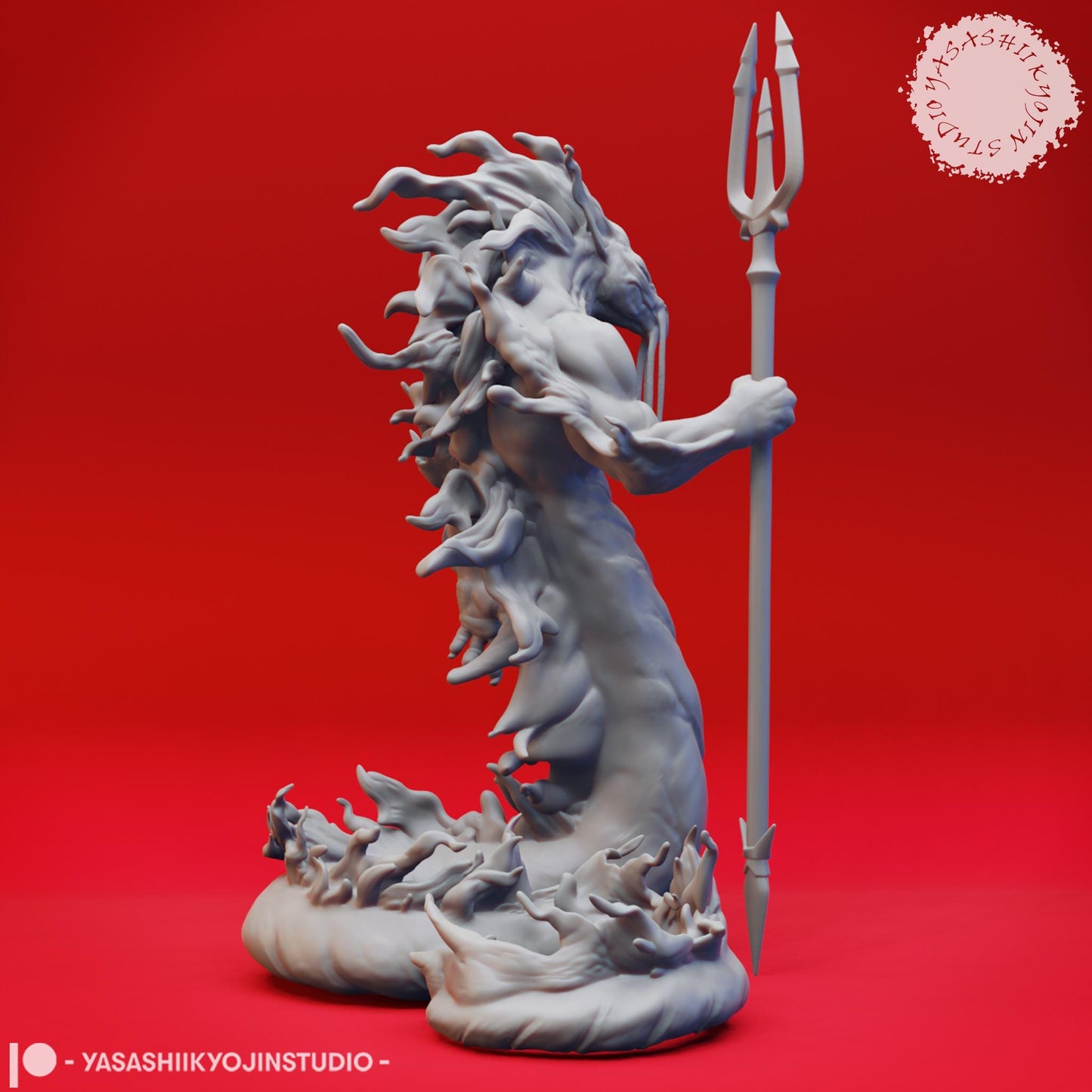 Flame Salamander miniature by Yasashii Kyojin Studio