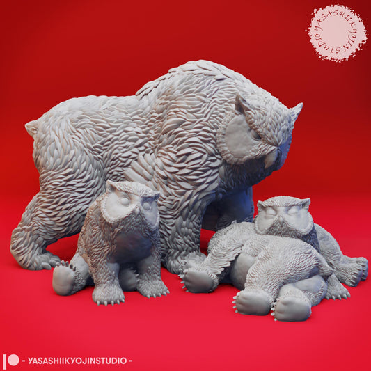 Owlbear miniature by Yasashii Kyojin Studio
