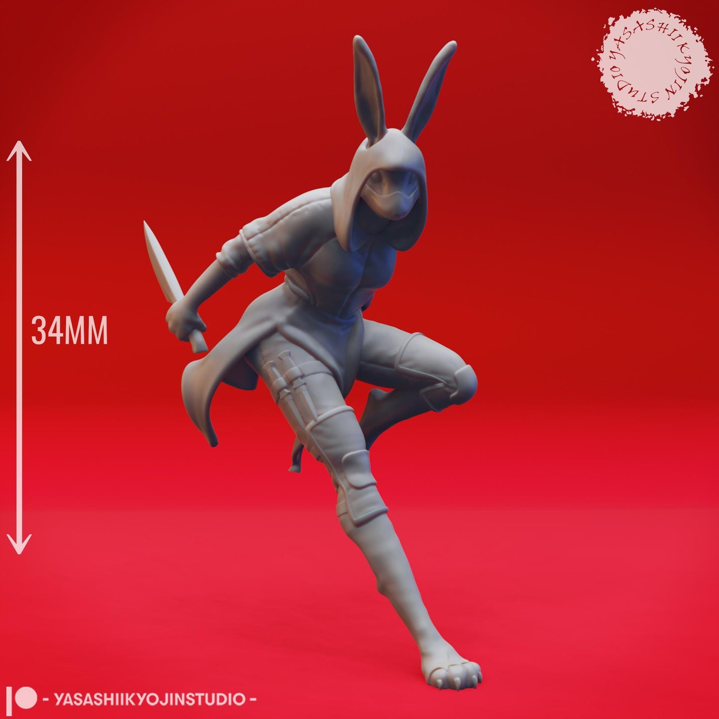 Rabbitfolk miniature by Yasashii Kyojin Studio